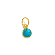 PANDANTIV ARGINT CABOCHON TURCOAZ 6 mm